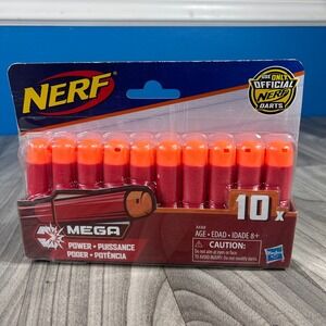 NERF MEGA Power Dart Refill PACK 10 DARTS NEW SEALED! RED Darts.